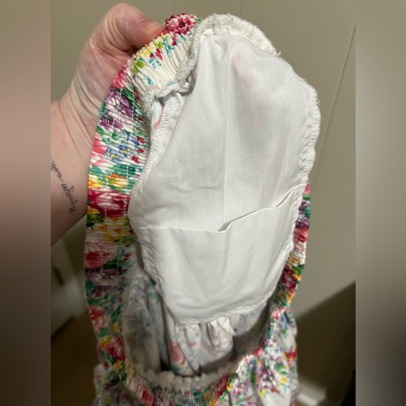 Square up full tiered floral ribbon skirt size large flowy flirty vintage retro - Picture 4 of 9